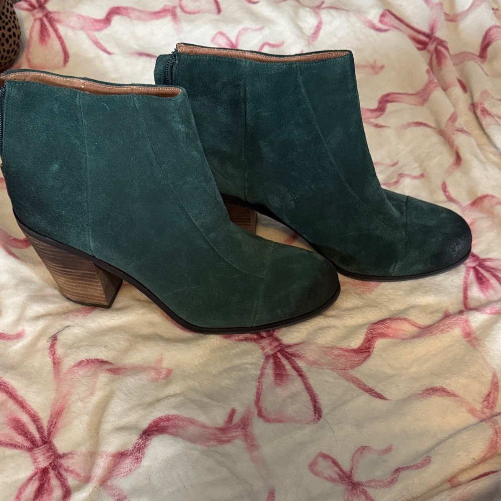 Vince Camuto Teal Suede Ankle Booties